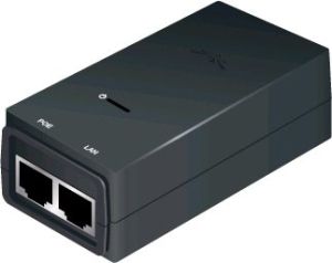 Obrázok pre výrobcu Ubiquiti POE-24-12W-G Gigabit PoE injektor 24V/0,5A (12W) čierny