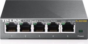 Obrázok pre výrobcu TP-Link TL-SG105E 5xLan Gigabit Desktop Easy Smart Switch, MTU/Port/Tag-based VLAN, QoS, IGMP Snooping
