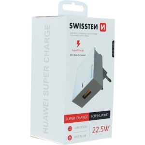 Obrázok pre výrobcu SWISSTEN Sieťový adaptér 22,5W, 1 port, USB-A, Huawei Supercharge, stojan na telefón