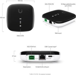 Obrázok pre výrobcu Ubiquiti UISP Fiber XGS GPON klient 1x SC/APC 1x 10GLAN