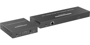 Obrázok pre výrobcu PREMIUMCORD HDMI switch, 4K@60Hz HDMI2.0 KVM 4:1 s ovládáním až na 70m přes Cat6/7