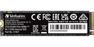 Obrázok pre výrobcu VERBATIM SSD Vi5000 Internal PCIe NVMe M.2 SSD 2TB , W 4300/ R 5000 MB/s