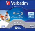 Obrázok pre výrobcu Verbatim BD-R DL 50GB 6x Wide Printable Jewel Case, 1ks