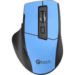 Obrázok pre výrobcu Myš C-TECH Ergo WLM-05, bezdrôtová, 1600DPI, 6 tlačidiel, USB nano receiver, modrá