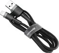 Obrázok pre výrobcu Baseus Cafule nabíjací/dátový kábel USB na Lightning 2,4A 0,5 m, sivo-čierny