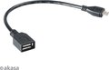 Obrázok pre výrobcu AKASA - USB kabel OTG - mikro USBna USB - 15 cm