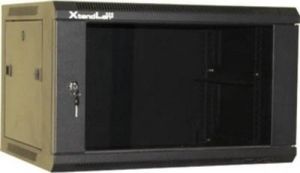 Obrázok pre výrobcu XtendLan 9U/600x450, na zeď, jednodílný, rozložený, skleněné dveře, černý