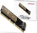 Obrázok pre výrobcu AXAGON PCEM2-1U, PCIe x16/x8/x4 - M.2 NVMe M-key slot adaptér, 1U