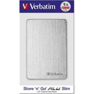 Obrázok pre výrobcu Verbatim externý pevný disk, Store,n,Go ALU Slim, 2.5", USB 3.0, 1TB, 53663, strieborný