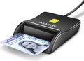 Obrázok pre výrobcu AXAGON CRE-SM3N, USB-A FlatReader čtečka kontaktních karet Smart card (eObčanka), kabel 1.3m