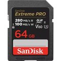 Obrázok pre výrobcu SanDisk SDXC karta 64GB Extreme PRO (280 MB/s Class 10, UHS-II V60)