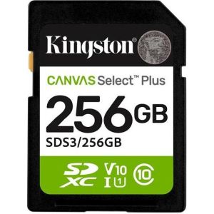 Obrázok pre výrobcu Kingston 256GB SDXC karta Canvas Select Plus SD U1, V10 (r150MB/s)