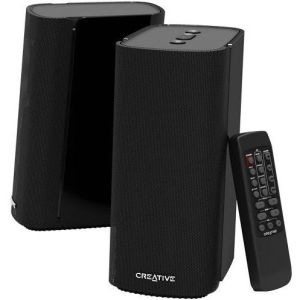 Obrázok pre výrobcu Creative T100 Bluetooth aktívne 2.0 reproduktory s optickým vstupom, Hi-Fi , DO, kompaktné, čierne