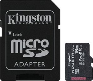 Obrázok pre výrobcu Kingston 16GB microSDHC Industrial C10 A1 pSLC s adaptérem