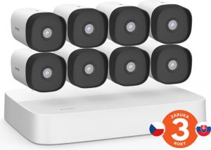 Obrázok pre výrobcu Tenda K8P-4TR - PoE kamerový set 4MPx, 8CH NVR + 8x IP kamera 4MPx IP67, zvuk, web. rozhraní, CZ app