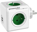 Obrázok pre výrobcu Zásuvka PowerCube ORIGINAL USB, Green, 4 rozbočka, 2x USB
