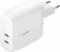 Obrázok pre výrobcu Belkin 40W Dual USB-C PD Wall Charger - White