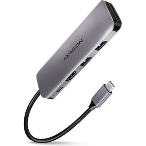 Obrázok pre výrobcu AXAGON HMC-5, USB 3.2 Gen 1 hub, porty 2x USB-A, HDMI, SD/microSD slot, PD 100W, kabel USB-C 20cm