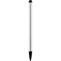 Obrázok pre výrobcu Dotykové pero 2v1 (stylus a presné ukazovátko), kapacitné, kov, strieborné, pre iPad a tablet