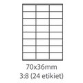 Obrázok pre výrobcu etikety ECODATA Samolepiace 70x36 univerzálne biele 24ks/A4 (100 listov A4/bal.)