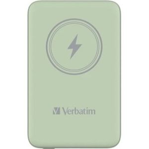 Obrázok pre výrobcu Verbatim, power banka s bezdrôtovým nabíjaním, 5V, nabíjanie telefónu, 32246, 10000mAh, magnetické pripevnenie, zelená