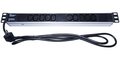 Obrázok pre výrobcu PremiumCord panel do 19" 1U, 10xC13, 2m