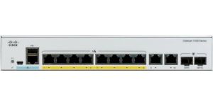 Obrázok pre výrobcu Catalyst C1000-8T-2G-L, 8x 10/100/1000 Ethernet ports, 2x 1G SFP and RJ-45 combo uplinks
