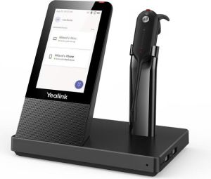 Obrázok pre výrobcu Yealink WH67 DECT základna s dotykovým LCD a s náhlavní soupravou do jednoho ucha pro Teams