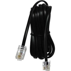 Obrázok pre výrobcu Telefónny kábel, RJ11 M-3m, plochý, čierny, pre ADSL modem, economy