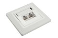 Obrázok pre výrobcu Zásuvka Solarix CAT6 UTP 2 x RJ45 pod omítku bílá