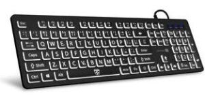 Obrázok pre výrobcu CONNECT IT FOR HEALTH LargeFont klávesnice s velkým fontem, podsvícená/USB/CZ + SK verze, ČERNÁ