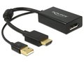 Obrázok pre výrobcu Delock adapter HDMI-A male > Displayport 1.2 female+USB power