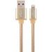 Obrázok pre výrobcu CABLEXPERT USB 2.0 Lightning nabíjecí a synchronizační kabel, opletený, 1,8m, zlatý, blister