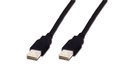 Obrázok pre výrobcu Digitus USB kabel A/samec na A/samec, černý, Měď, 3m