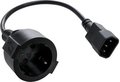 Obrázok pre výrobcu Kabel C-TECH síťový adaptér C14 (M) -> schuko (F), 15cm