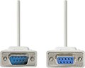 Obrázok pre výrobcu NEDIS sériový kabel / D-SUB 9-pin zástrčka - D-SUB 9-pin zásuvka/ slonovinová/ bulk/ 2m