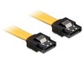 Obrázok pre výrobcu Delock cable SATA 10cm straight/straight metal yellow