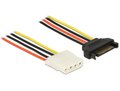 Obrázok pre výrobcu Delock Power Cable SATA 15 pin male > 4 pin female 30 cm
