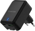 Obrázok pre výrobcu Canyon CNS-CHA20B, vysokorýchlostná skladacia nabíjačka do steny 1xUSB-C, 20W, PD + 1xUSB-A 18W QC3.0, čierna
