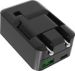 Obrázok pre výrobcu Canyon CNS-CHA20B, vysokorýchlostná skladacia nabíjačka do steny 1xUSB-C, 20W, PD + 1xUSB-A 18W QC3.0, čierna