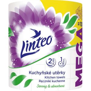 Obrázok pre výrobcu Linteo Mega kuchynské utierky dvojvrstvové, zo 100% celulózy 100 m 1 kus