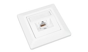 Obrázok pre výrobcu Zásuvka Solarix CAT6 STP 1 x RJ45 pod omítku bílá
