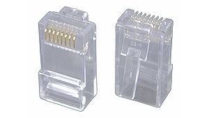 Obrázok pre výrobcu Konektor RJ45 CAT6 UTP 8p8c pro drát,100ks