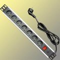 Obrázok pre výrobcu 19" napájecí panel 7x220V-1,8m PPO Black+přep.ochr