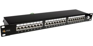 Obrázok pre výrobcu 19" Patch panel Solarix 24 x RJ45 CAT6 STP černý
