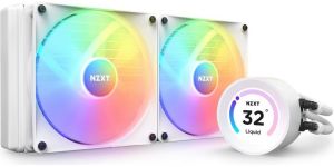 Obrázok pre výrobcu NZXT vodní chladič Kraken 280 ELITE RGB / 2x140mm RGB fan / 4-pin PWM / LCD disp. / 6 let / bílý
