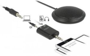 Obrázok pre výrobcu Delock Konferenční stolní mikrofon všesměrový pro konferenci s 3,5 mm stereo jack samec 3 pin