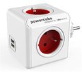 Obrázok pre výrobcu Zásuvka PowerCube ORIGINAL USB, Red, 4 rozbočka, 2x USB