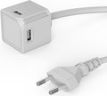 Obrázok pre výrobcu USB rozbočovač predlžovací, CEE7 (vidlica) - POWERCUBE, 1.5m, USBCUBE EXTENDED, biela, POWERCUBE, 4x USB A port, kompaktná