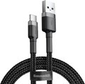 Obrázok pre výrobcu Baseus CATKLF-BG1 Cafule Kabel USB-C 3A 1m Grey/Black